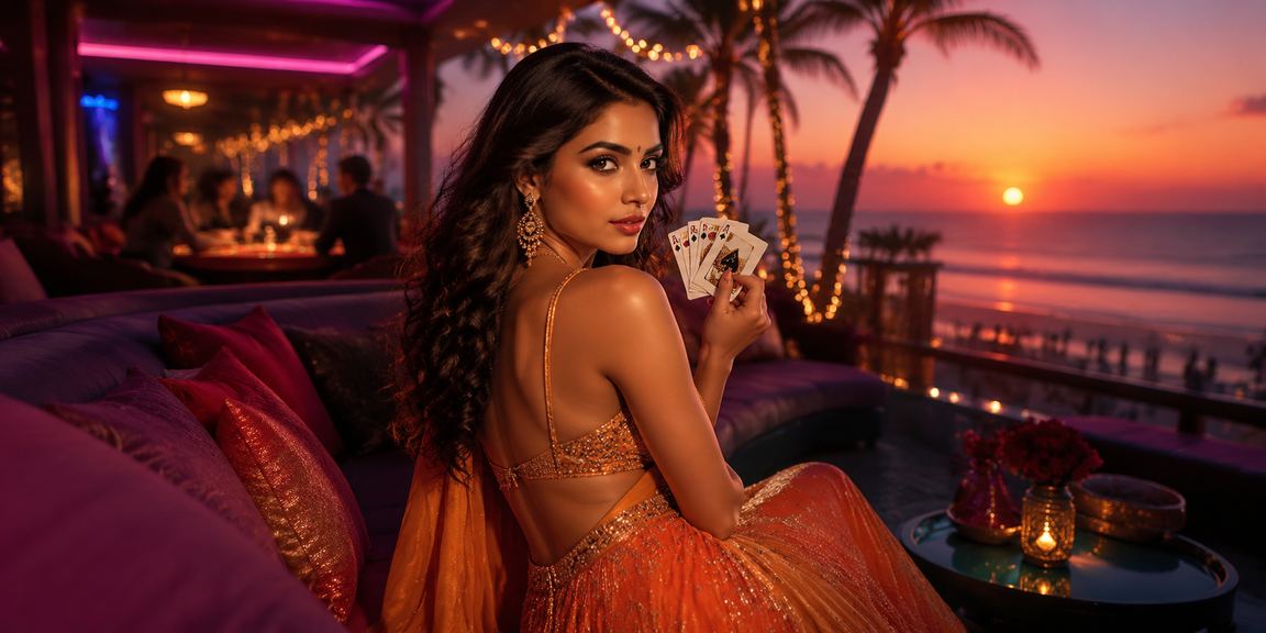 VIP player enjoying Teen Patti on beach in Goa